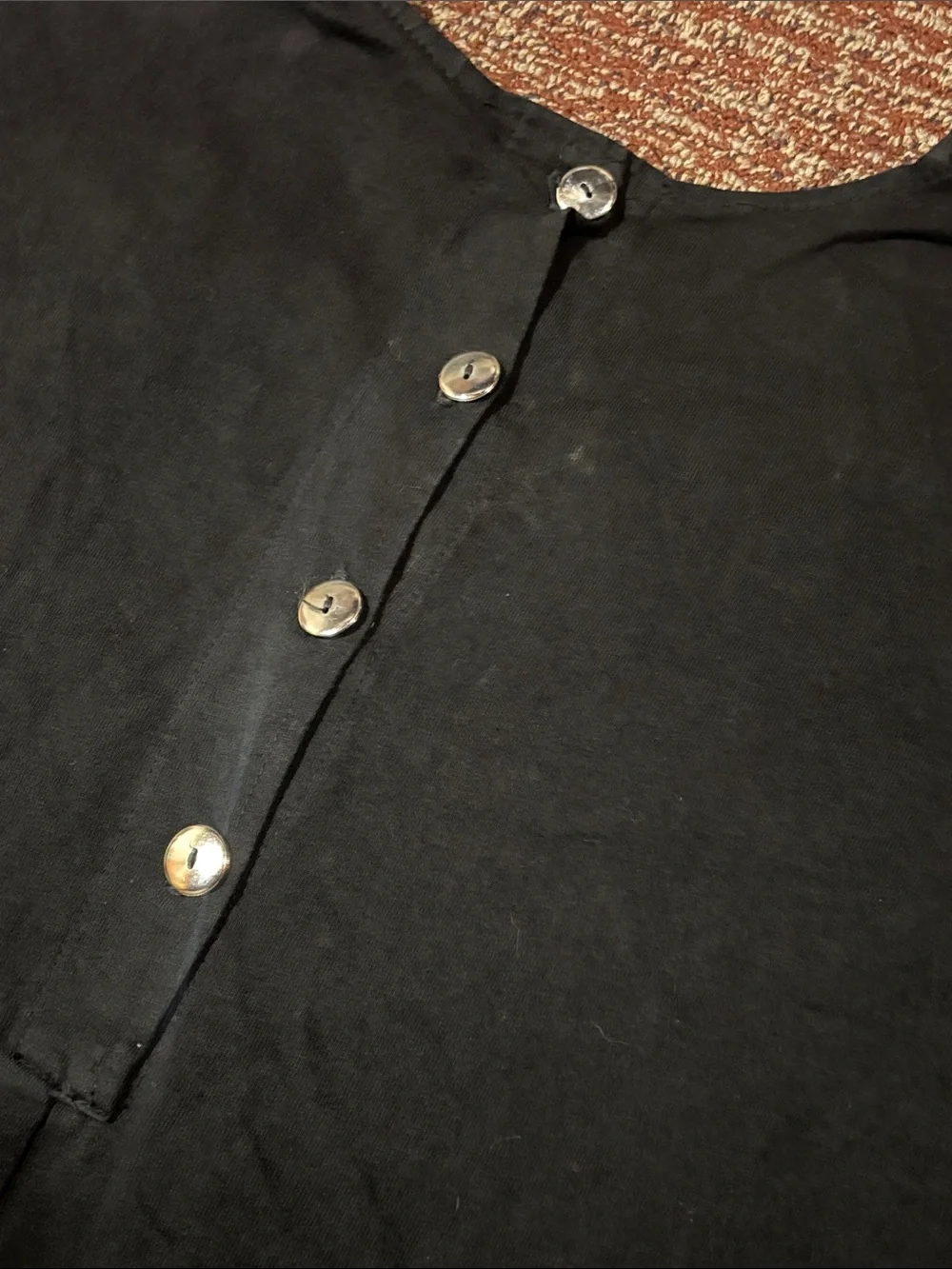 Vintage beaded fringe top western long sleeve shirt heavyweight fall cowgirl M/L